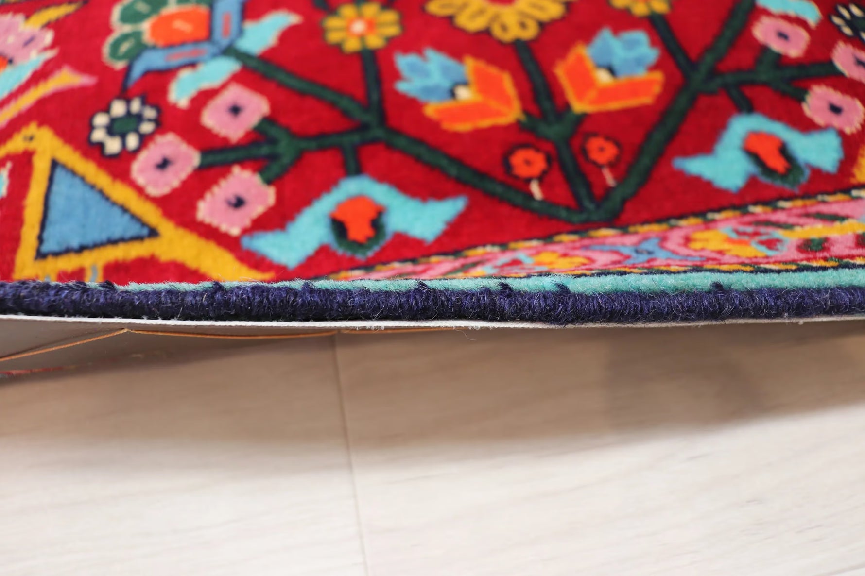 業界最安値 ペルシャ絨毯 手織り ウール&シルク ホラーサン産 大サイズ ID23019