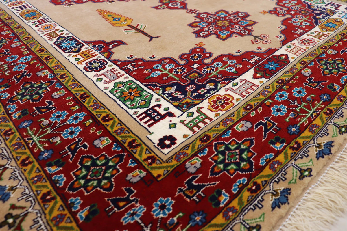 業界最安値 ペルシャ絨毯 手織り ウール&シルク ホラーサン産 大サイズ ID23021