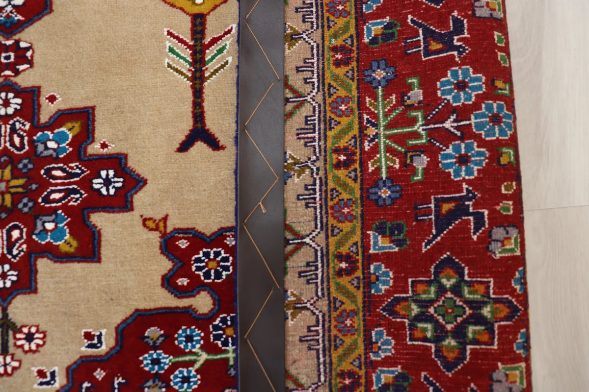 業界最安値 ペルシャ絨毯 手織り ウール&シルク ホラーサン産 大サイズ ID23021