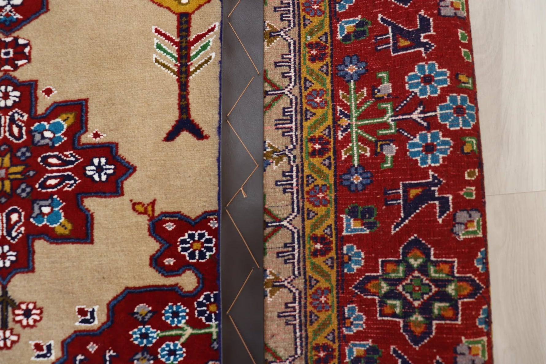 業界最安値 ペルシャ絨毯 手織り ウール&シルク ホラーサン産 大サイズ ID23021