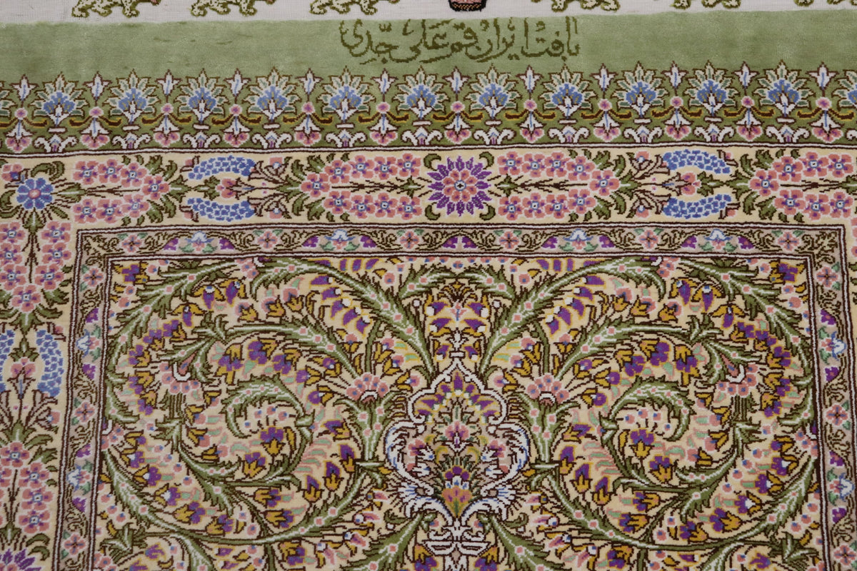 【ジェッディ工房】黄金の光を纏う、至福のグリーンクリームカラー 空間を優しく照らす一枚 ID25029