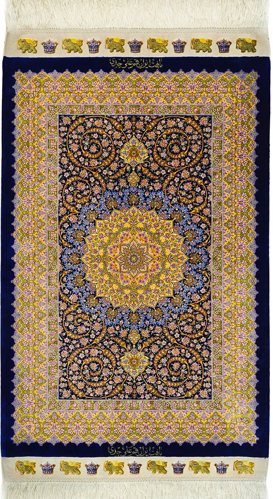 ミルメヒディ工房 生命の樹×花瓶×小鳥の楽園 144×216cm (ID16006