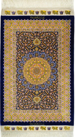 【ジェッディ工房】静寂のネイビーに咲く、黄金の輝きが贈る至高の一枚 ID25031