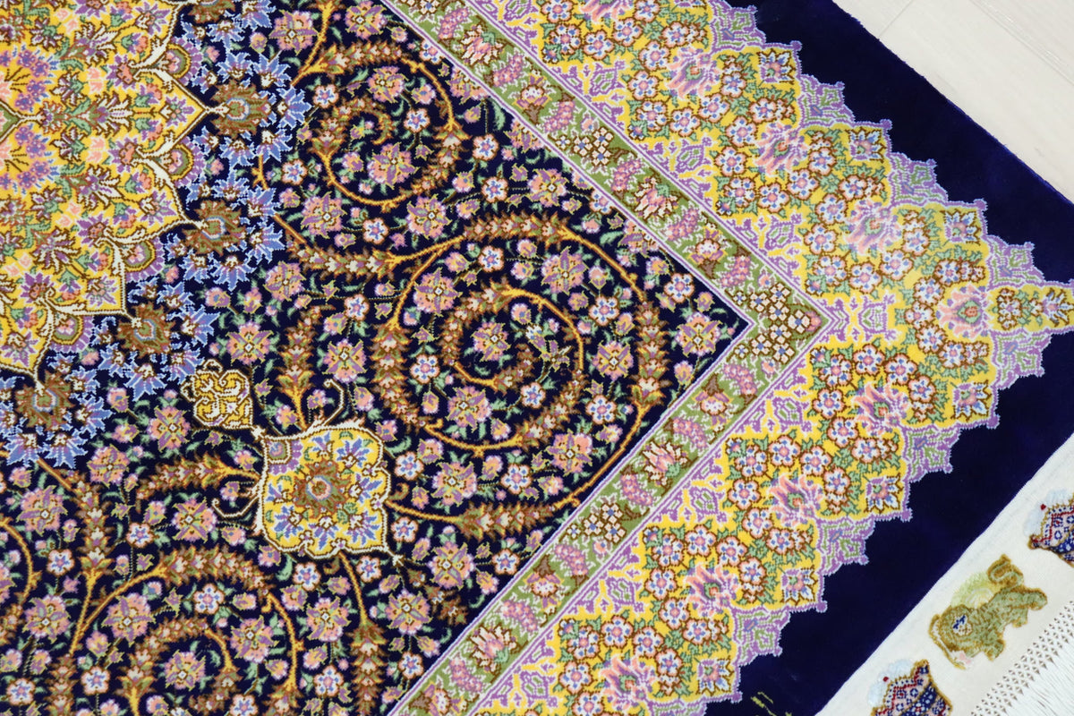 【ジェッディ工房】静寂のネイビーに咲く、黄金の輝きが贈る至高の一枚 ID25031