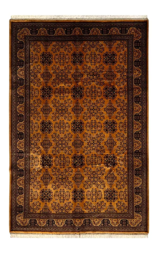 Afghanistan Large Hand-Woven Wool All-Over Afghan Gul 200x300cm (No. 30)