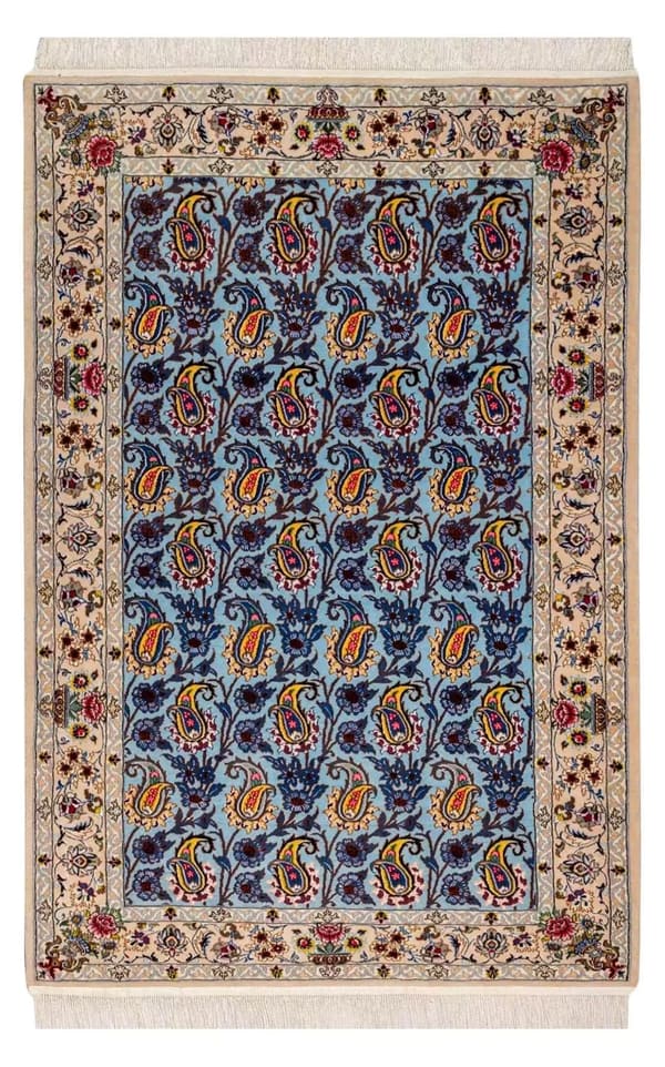 ナイン産 手織りウール ペイズリー 110×170cm (No.95)