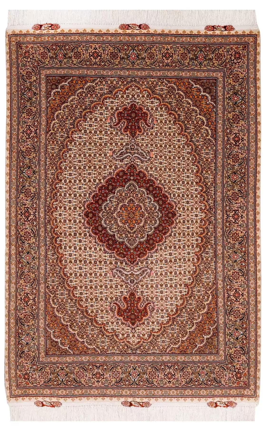 ペルシャ絨毯【タブリーズ産】マヒ柄 tabriz-118（約1.5㎡）