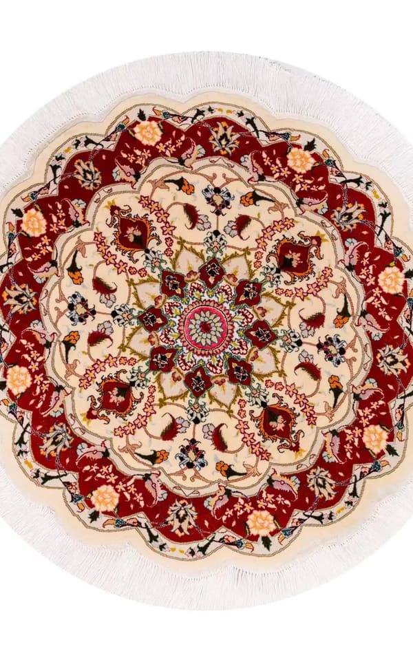 Hand-woven wool from Tabriz, Aliya, 100x100cm (No. 120)