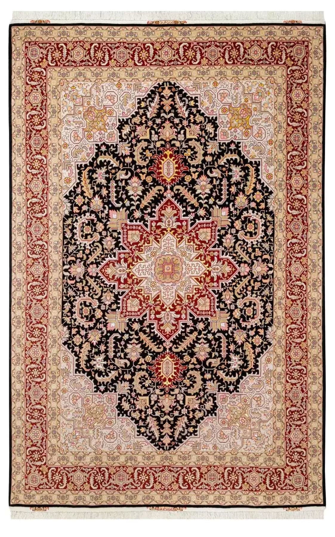 ペルシャ絨毯【タブリーズ産】ヘリス柄 tabriz-128（約6㎡）