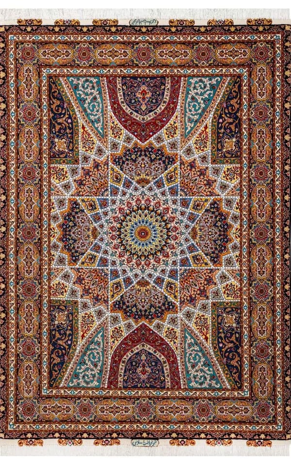 Hand-woven Tabriz wool rug 150x200cm (No.130)