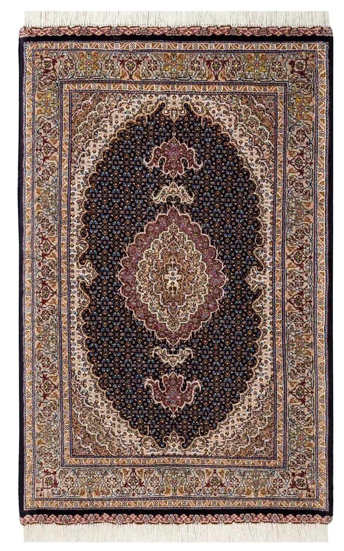ペルシャ絨毯【タブリーズ産】マヒ柄 tabriz-132（約1.5㎡）