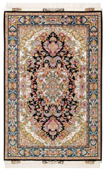 ペルシャ絨毯【タブリーズ産】サファリアン柄 tabriz-134（約1.5㎡）