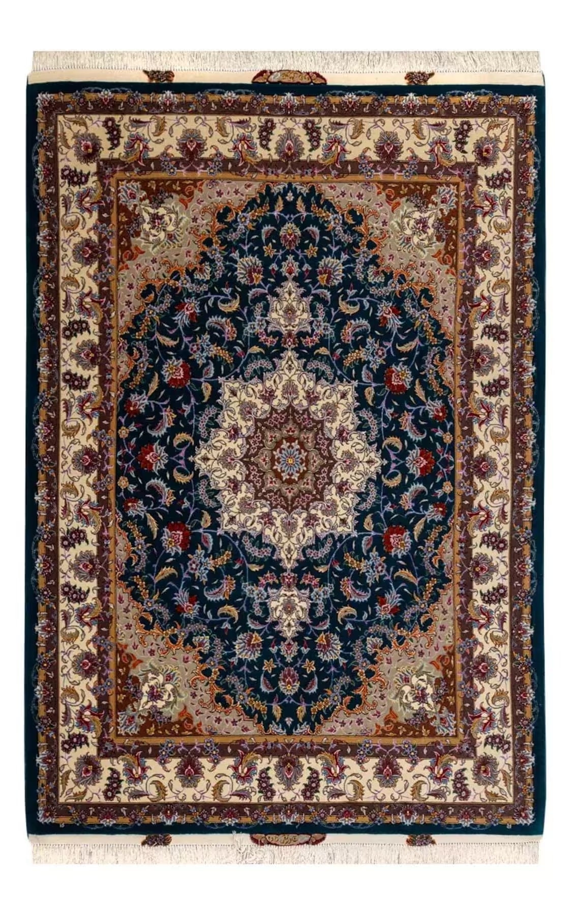 ペルシャ絨毯【タブリーズ産】タギザーデ柄 tabriz-136（約3㎡）
