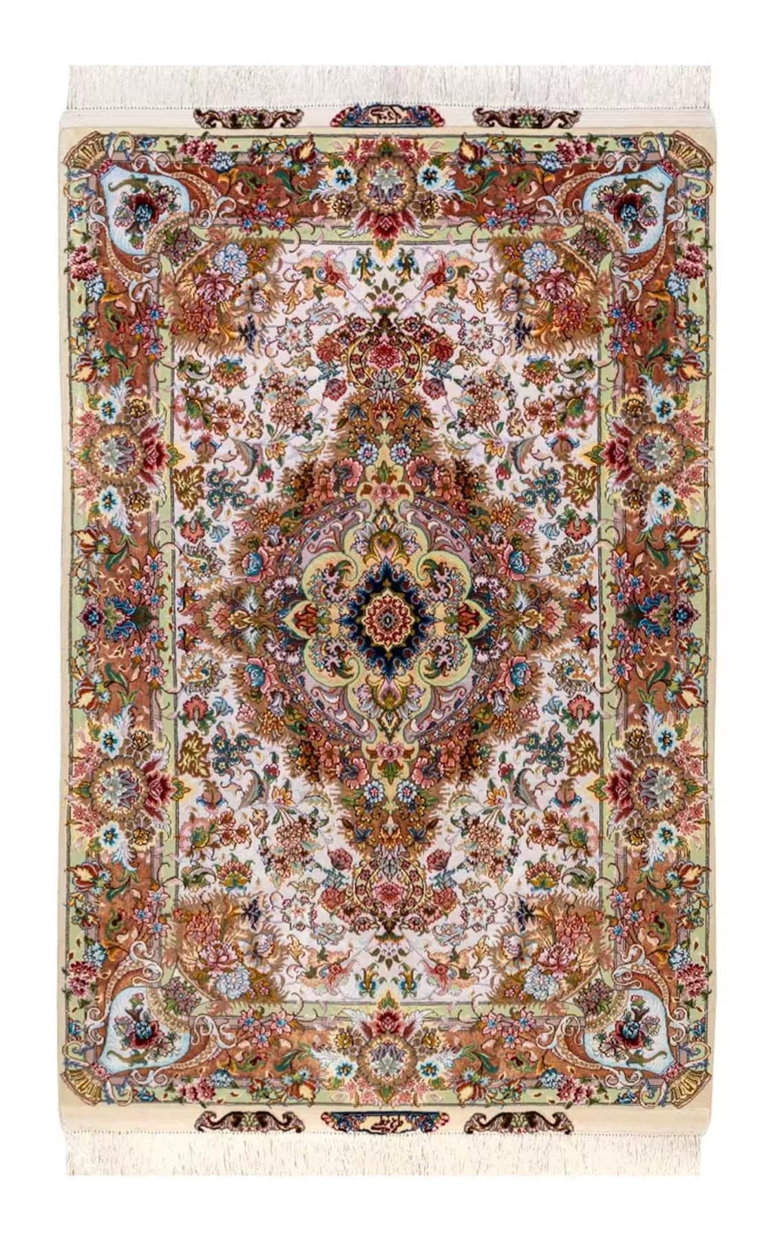 ペルシャ絨毯【タブリーズ産】カティビ柄 tabriz-138（約1.5㎡）