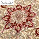 ペルシャ絨毯- 【タブリーズ産】ヘリス柄 シルク装飾が映える手織りペルシャ絨毯（約6㎡）※類似デザイン - 画像 4